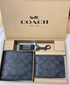 蔻驰（COACH）【品牌直供】男士短款钱包卡夹钥匙扣礼盒灰黑色CW344礼物 实拍图