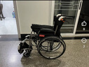 鱼跃 (yuwell)手动轮椅车H062折叠老人轻便免充气铝合金旅行手推代步 实拍图