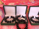 祥祯福珠宝（XIANGZHENFU JEWELRY）玉手链男款A货翡翠墨翠佛珠手串玉石 17-18mm 12颗 实拍图