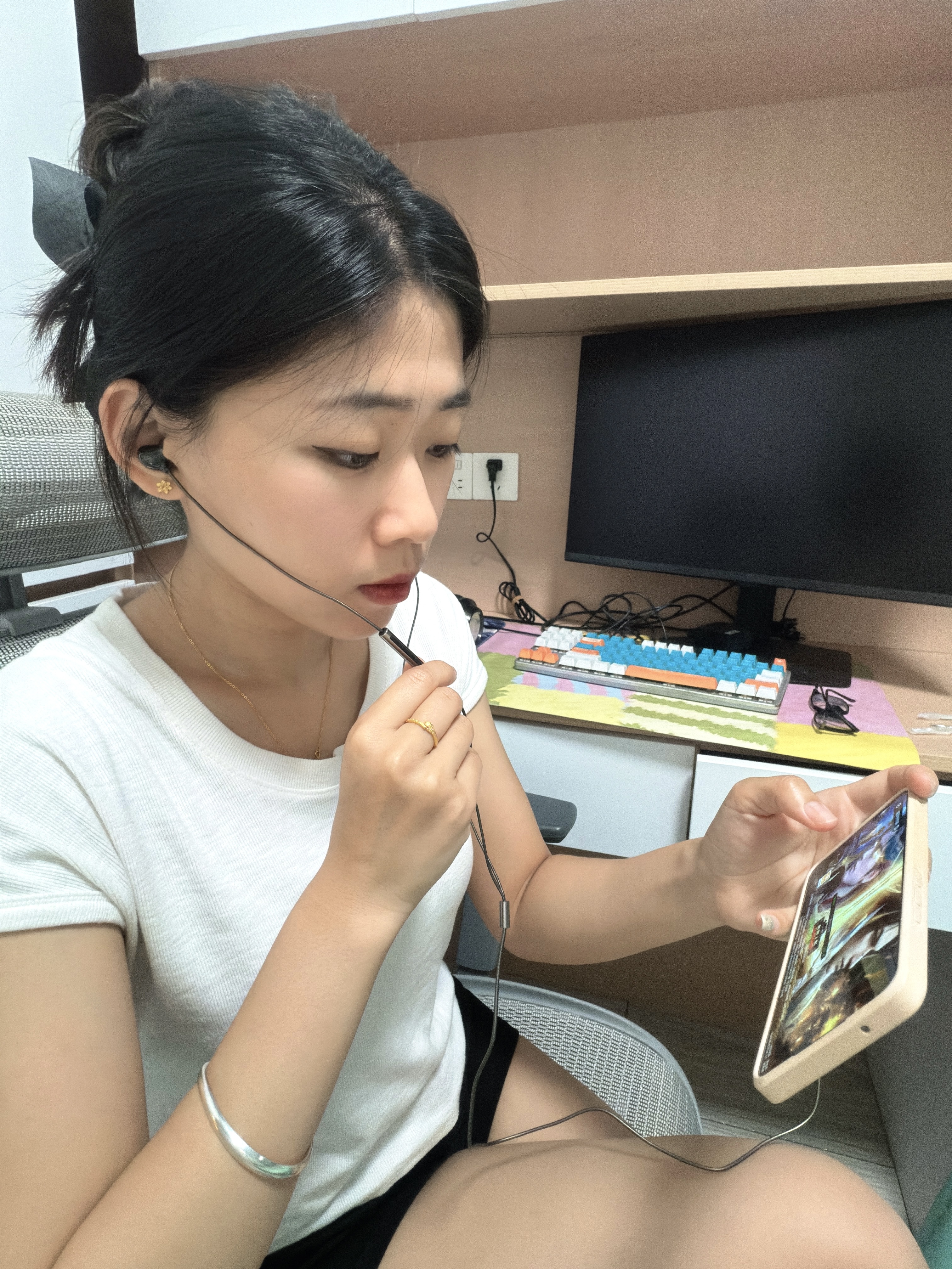 AS适配索尼【2026最新款丨柏林之声】深度降噪有线耳机高级hifi入耳式高音质k歌音乐睡眠耳塞游戏 高雅黑【Type-C接口数字解码】适配华为苹果小米荣耀等 【即插即用+实时K歌耳返+HiFi无损音 实拍图