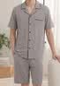 京舒然京东自有品牌棉新款睡衣纯棉短袖家居服套装  灰色2XL开学季 实拍图