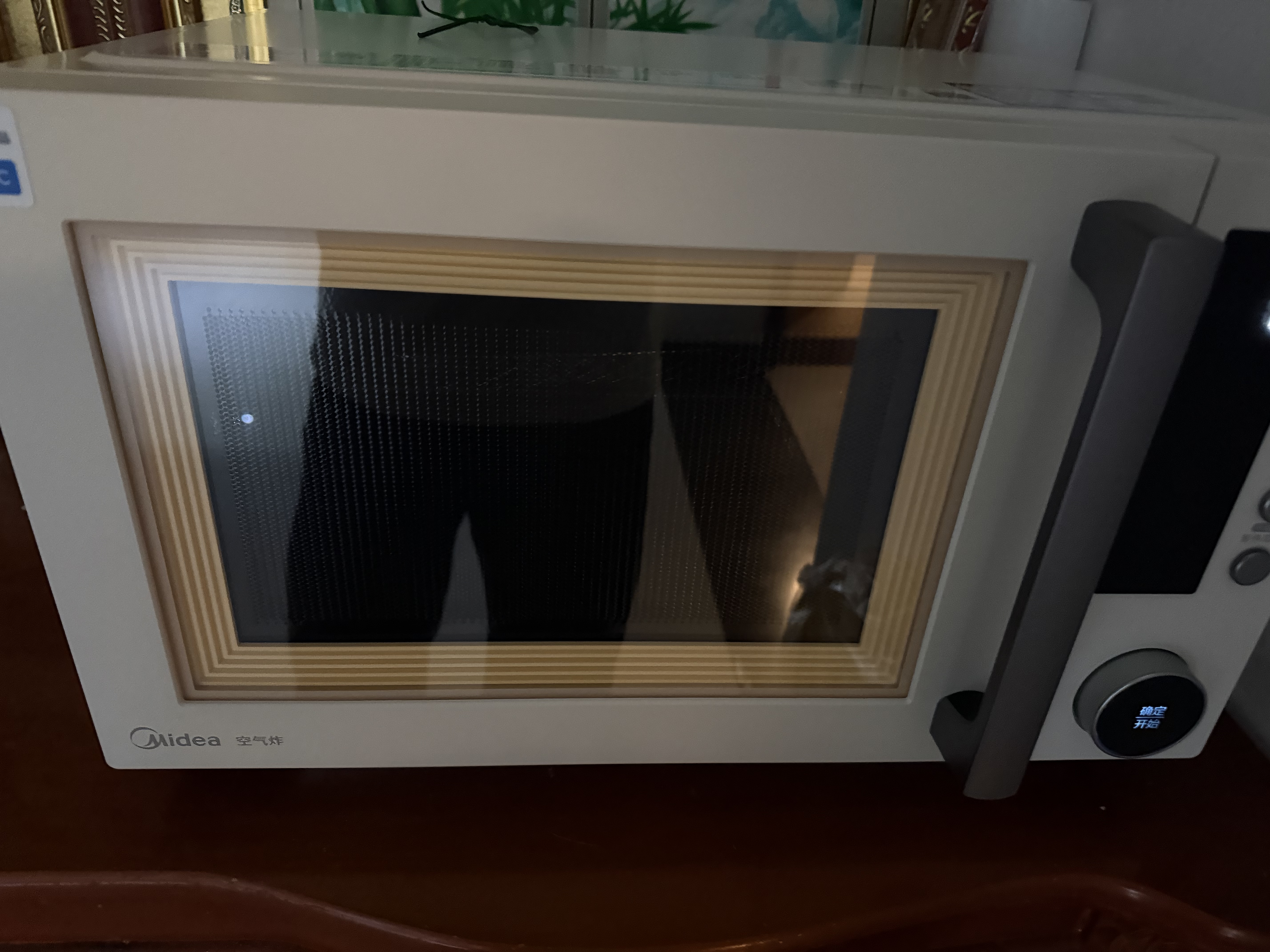 美的（Midea）变频微波炉烤箱一体机 微波杀菌空气炸家用烘焙不锈钢内胆 PC23F5W 象牙白 25L 实拍图