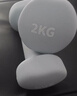 Keep哑铃女男健身家用彩色浸塑环保手铃亚铃全身塑形水蓝2kg*2 实拍图