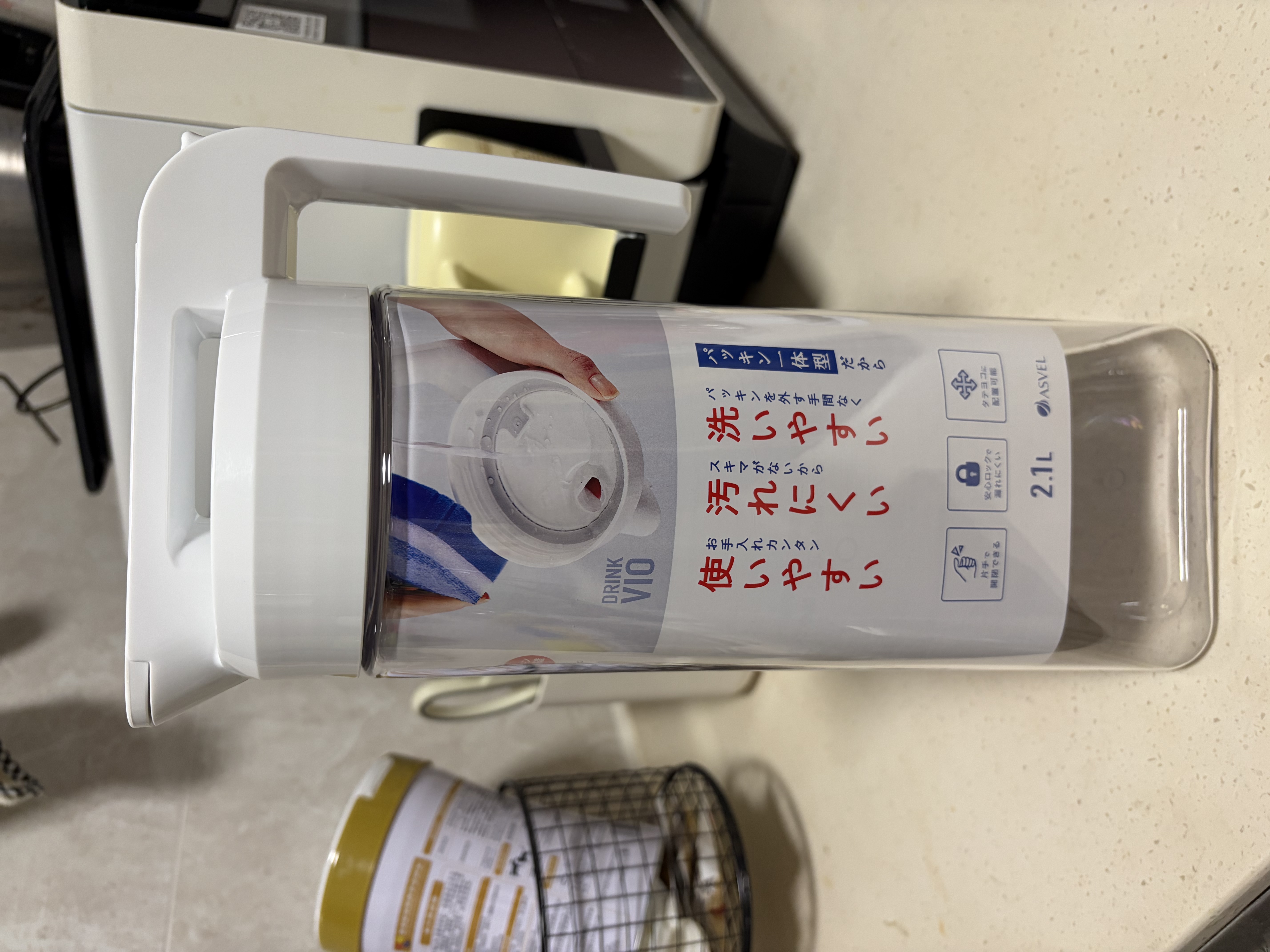 阿司倍鹭（ASVEL）塑料冷水壶大容量凉水壶泡茶壶冰箱果汁壶扎壶食品级耐高温 2.1L 实拍图