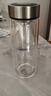 希诺抗菌玻璃杯双层防烫办公车载水杯男高档泡茶杯子XN-9303 360mL 实拍图