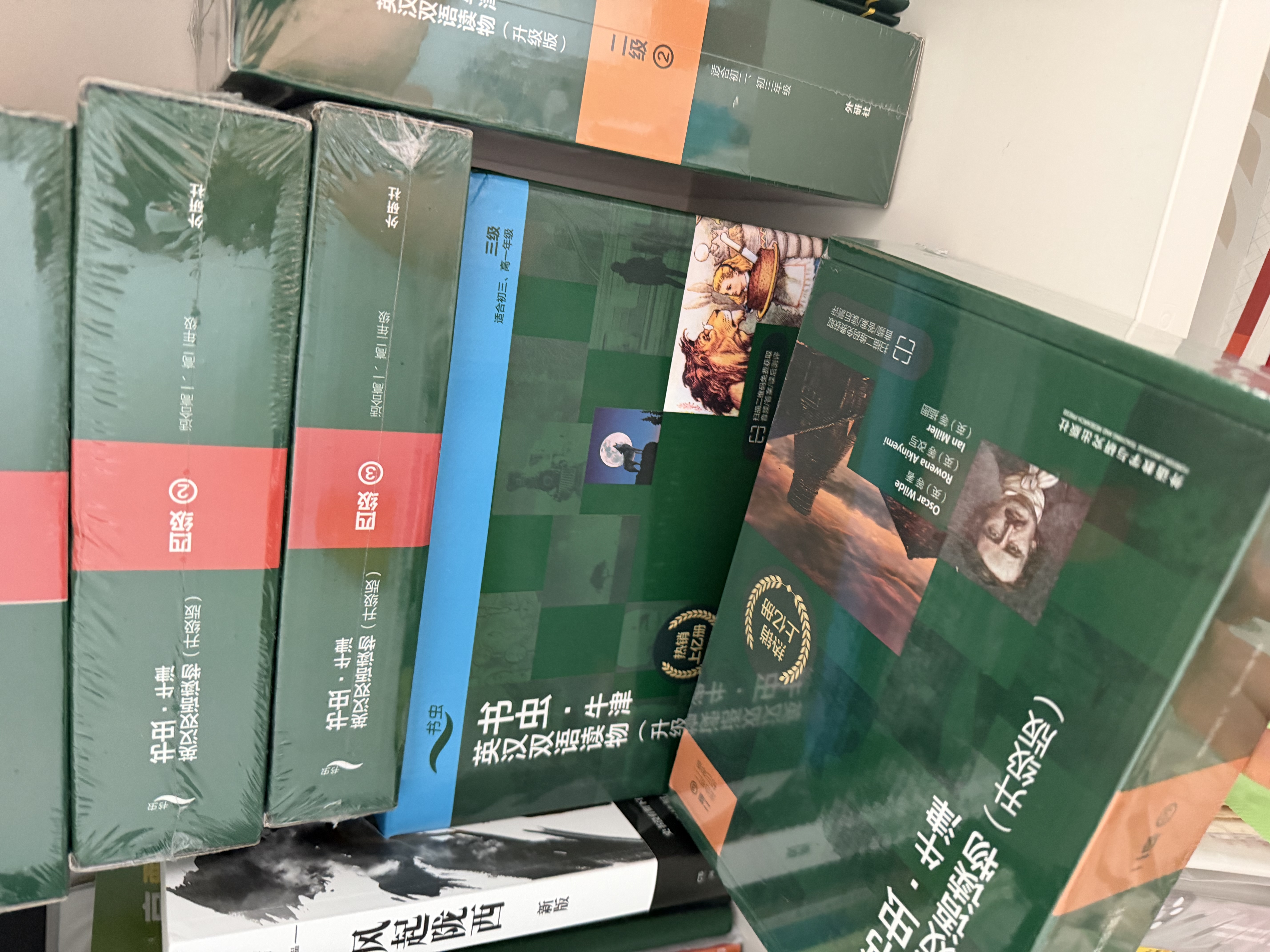 书虫升级版四级3 高一高二 牛津英汉双语读物（套装共5册 附扫码音频、习题答案、读后测评）爱玛 红字 金银岛 实拍图