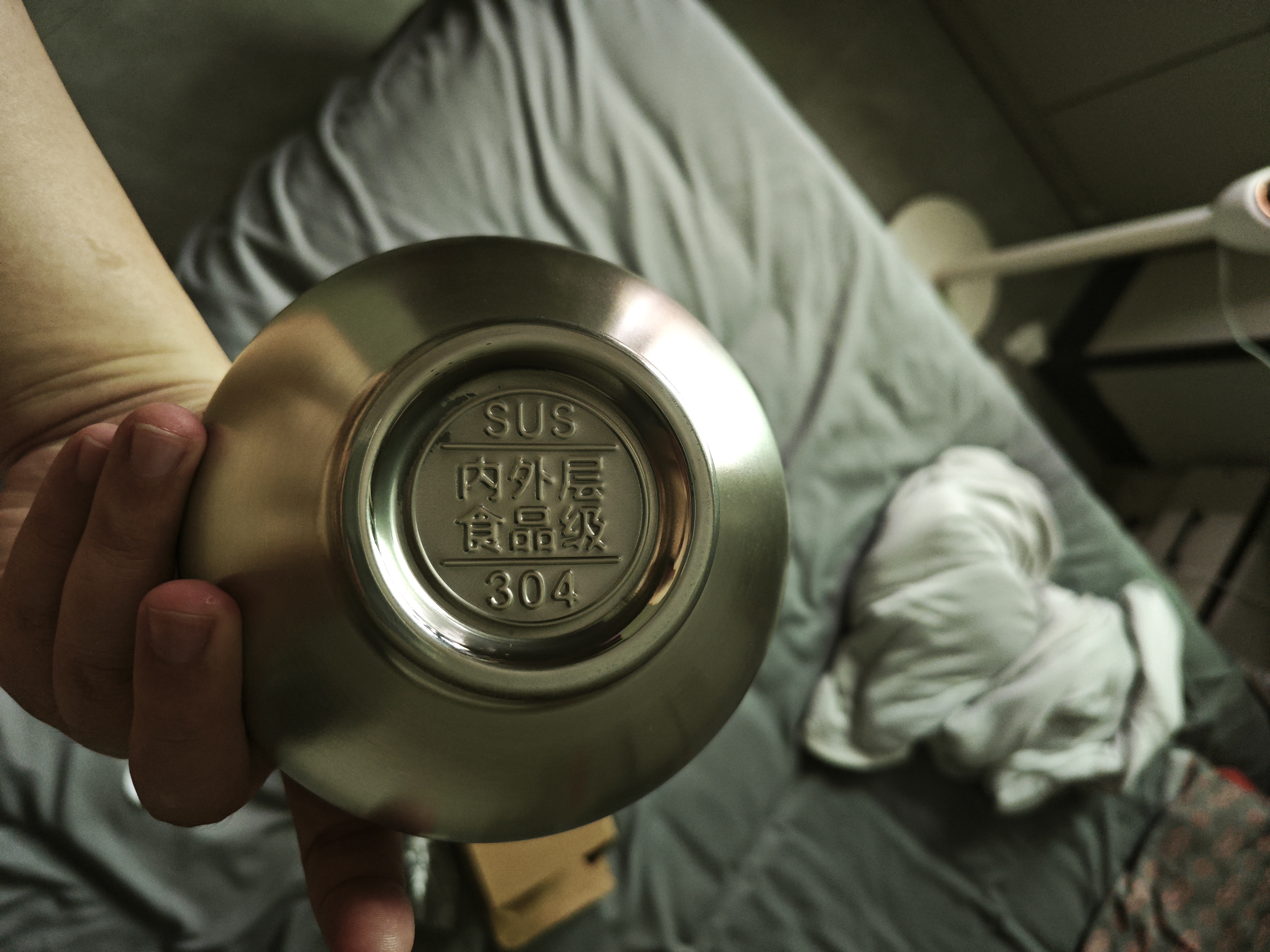 美厨（MAXCOOK）304不锈钢碗 汤碗双层隔热内外304不锈钢餐具13CM 单只装MCWA0668 实拍图