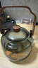 全度（Quandu)提梁蒸煮一体茶壶黑茶白茶壶耐高温明火加厚玻璃茶壶 银杏叶祥云提梁壶烟灰色 1000ml 实拍图