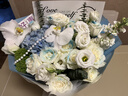 艾斯维娜鲜花速递向日葵混搭花束生日礼物全国同城配送 碎冰蓝玫瑰混搭花束 实拍图