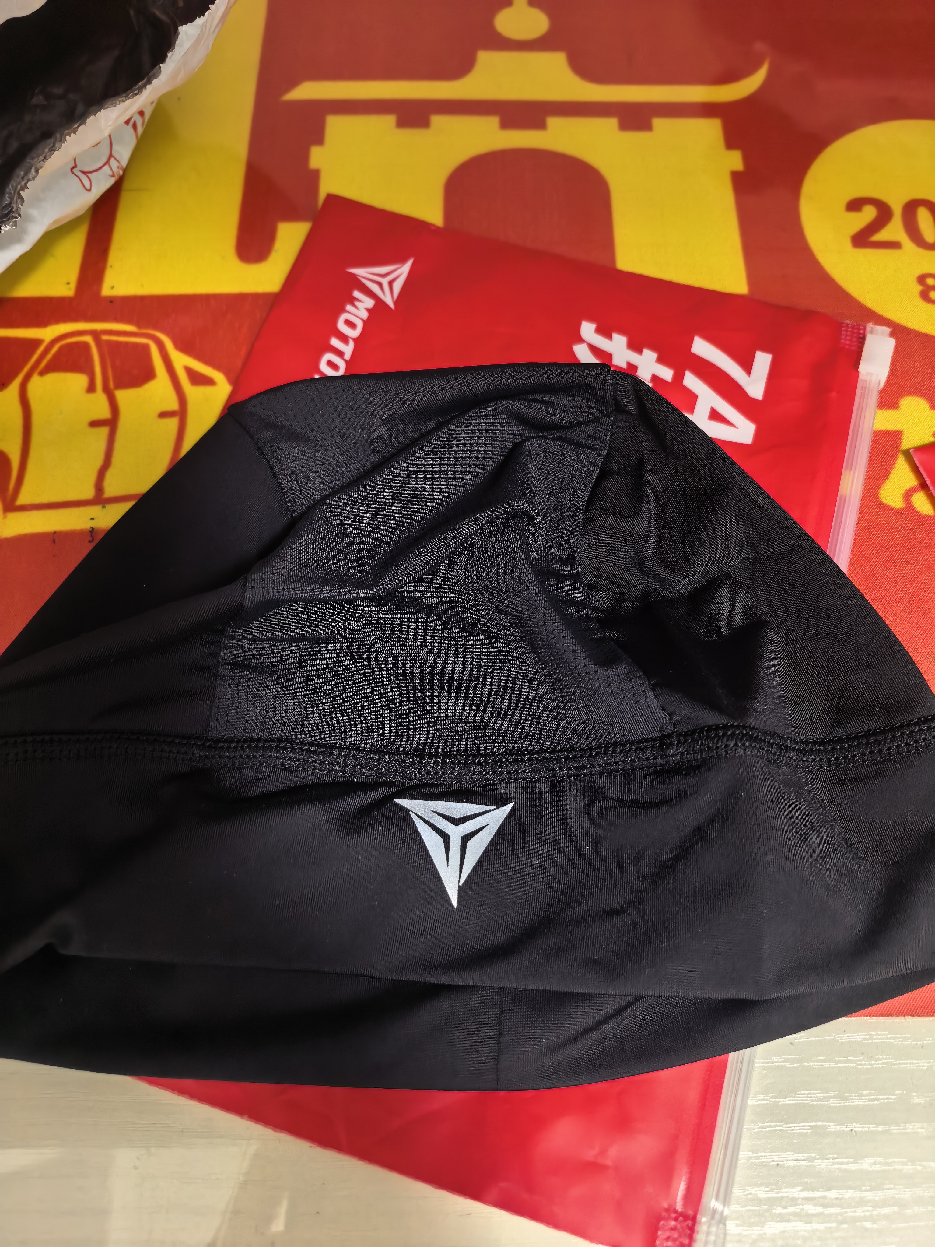 摩多狼（MOTOWOLF）摩托车头套夏季冰丝不移位短款防晒吸汗四季头盔内衬内胆骑行小帽 实拍图