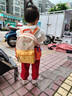 SHUKIKU儿童书包幼儿园防丢失防泼水大容量户外旅游双肩包桃子果汁S+码 实拍图