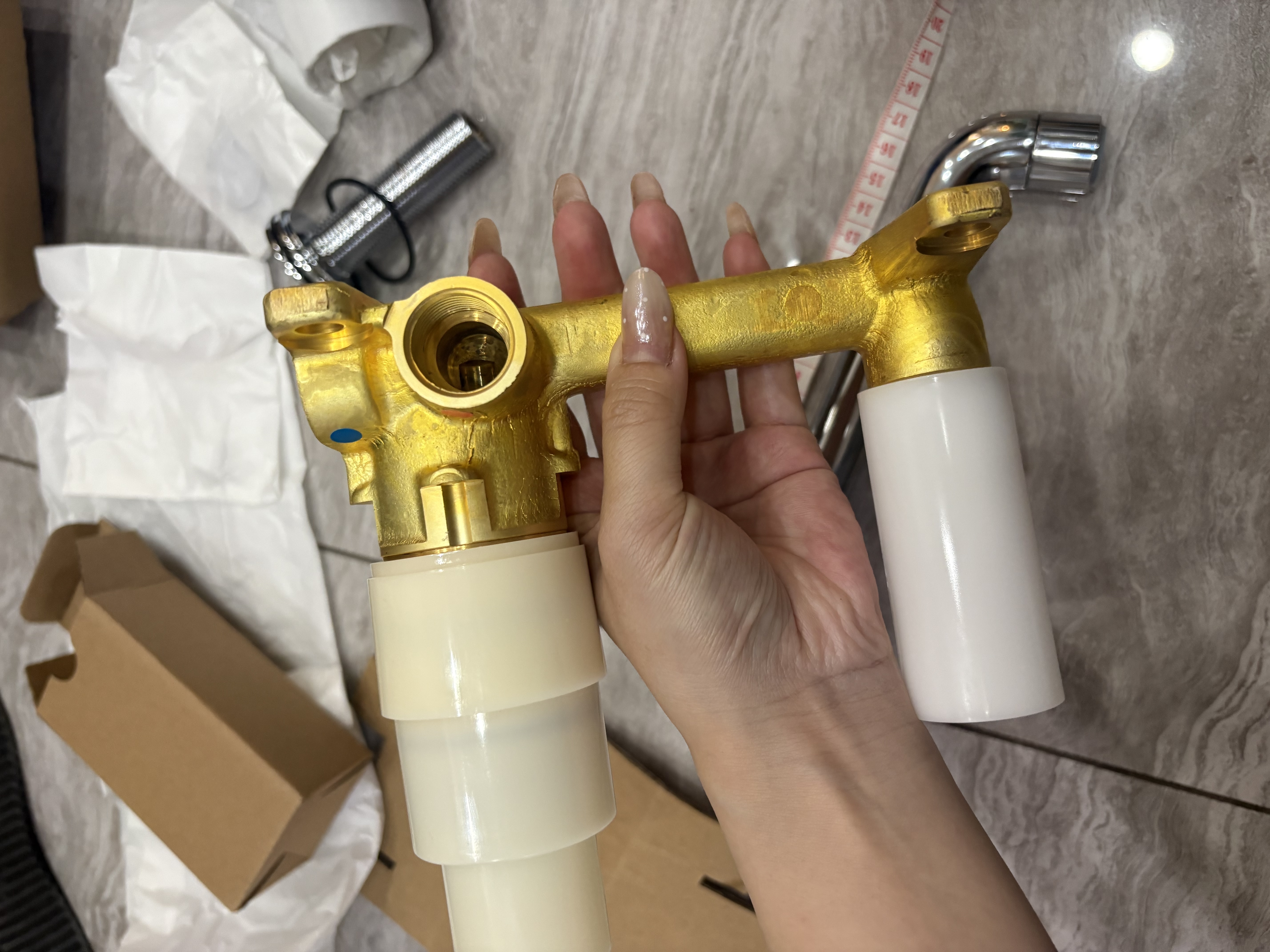 高仪（GROHE）暗装面盆龙头 入墙式冷热水龙头 隐藏式墙出水台盆龙头2029200C 德产蓝色阀芯 实拍图