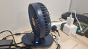 美的（Midea）同款超安静桌面风扇迷你小型宿舍床上家用办公室桌面上台式充电风扇 远峰蓝【12000M】升级旗舰款+可摇头+超长续航 实拍图