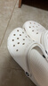 卡骆驰（CROCS）檀健次同款经典洞洞鞋轻便百搭女沙滩鞋包头拖鞋男鞋|10001 白色-100(含智必星) 41 /42(260mm) 实拍图