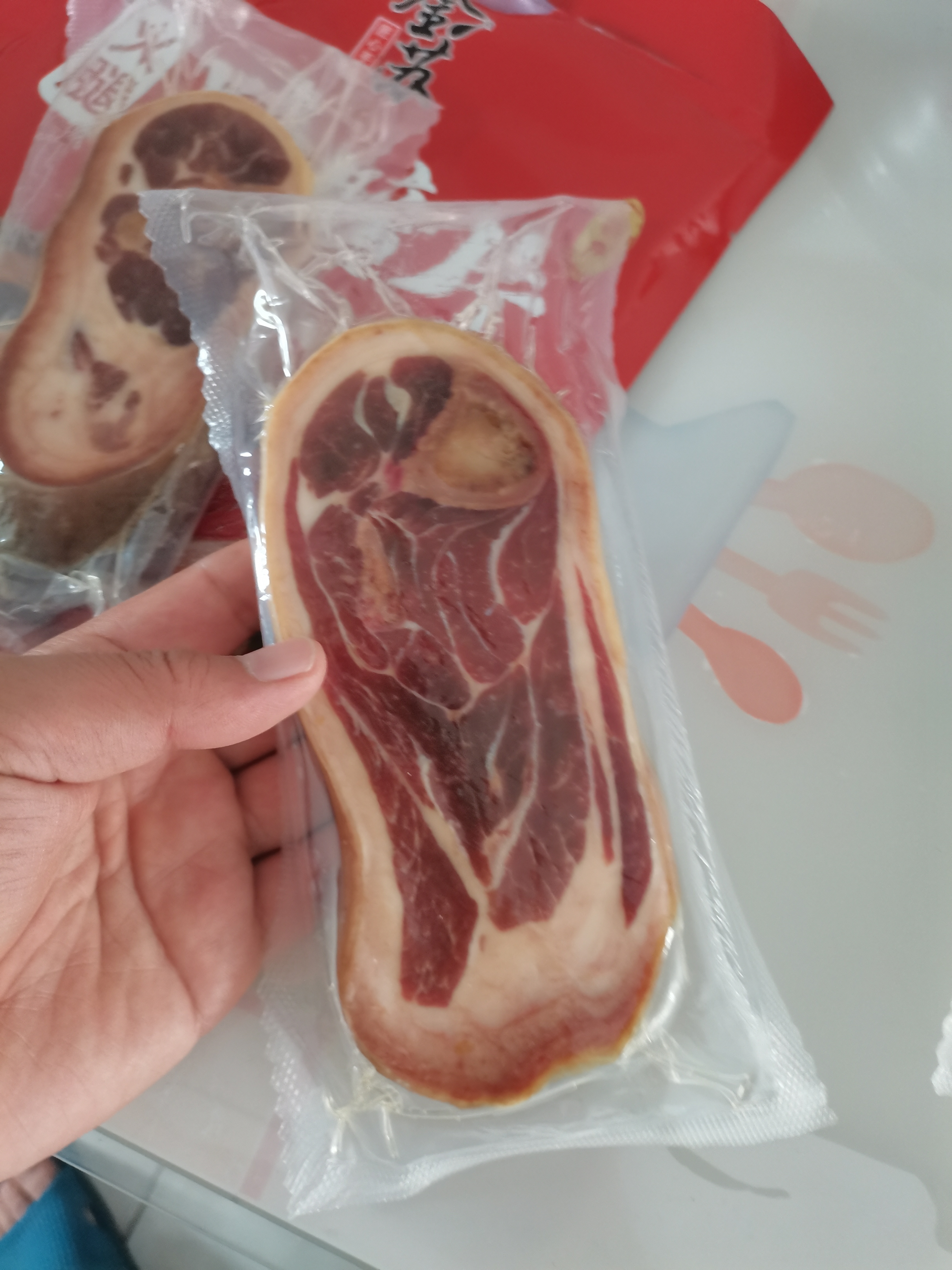 金苏正宗金华火腿切块 浙江特产 煲汤熟食腊味火腿蹄髈片 500g/块 实拍图