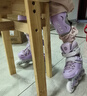 斯威（SWAY）轮滑鞋儿童溜冰鞋男女童初学套装中小学滑轮滑冰旱冰鞋成人直排轮 莫紫八轮全闪+头盔护具+一体支架 S (适合3-5岁)平时鞋码25-30 实拍图