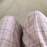 红豆居家男士精梳纯棉情侣睡衣男格纹长袖女士家居服 拂晓粉 M 实拍图