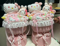 AWHAHelloKitty玩偶花束库洛米卡通毛绒玩偶花束生日礼物送女朋友 公主风hellokitty玩偶花束+礼袋灯串 实拍图