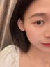 戚小米爆闪S形999足银针圆头耳钉女睡觉免摘耳环养耳洞螺丝拧扣耳饰品 【999银针】3mm双圆头耳钉一对 实拍图
