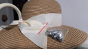 雪茜曼（XUEXIMAN）草帽女ins款夏季可折叠沙滩帽遮脸遮阳帽蝴蝶结渔夫帽太阳帽盆帽 实拍图