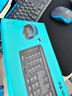 罗技（Logitech）MK275 键鼠套装 无线键鼠套装 办公键鼠套装 全尺寸 商务键鼠套装 带无线2.4G接收器 黑蓝色 实拍图