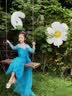 G.duck小黄鸭冰雪奇缘爱莎公主裙女童连衣裙夏季儿童艾莎裙子六一表演服 艾莎公主裙 110 尺码4~5岁【100-110cm】 实拍图