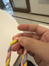 BZBC手机挂绳手腕短款手机链手机壳防丢绳尼龙加粗手工三股编织加粗手机绳防丢链【粉黄紫】 实拍图