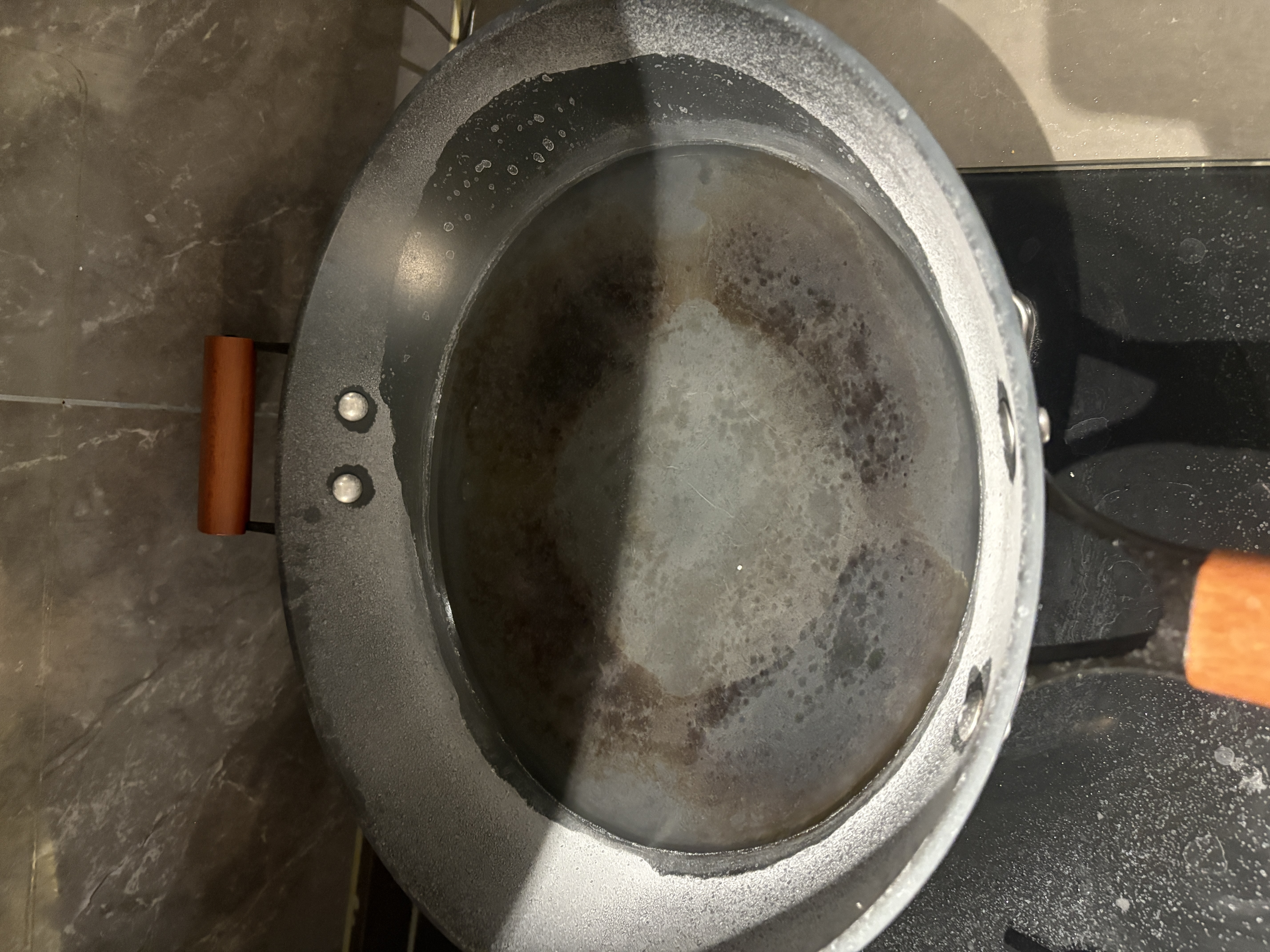 三禾炒锅不粘锅0涂层铁锅炒菜锅炒锅不锈燃气专用黑色圆底京东限定 实拍图
