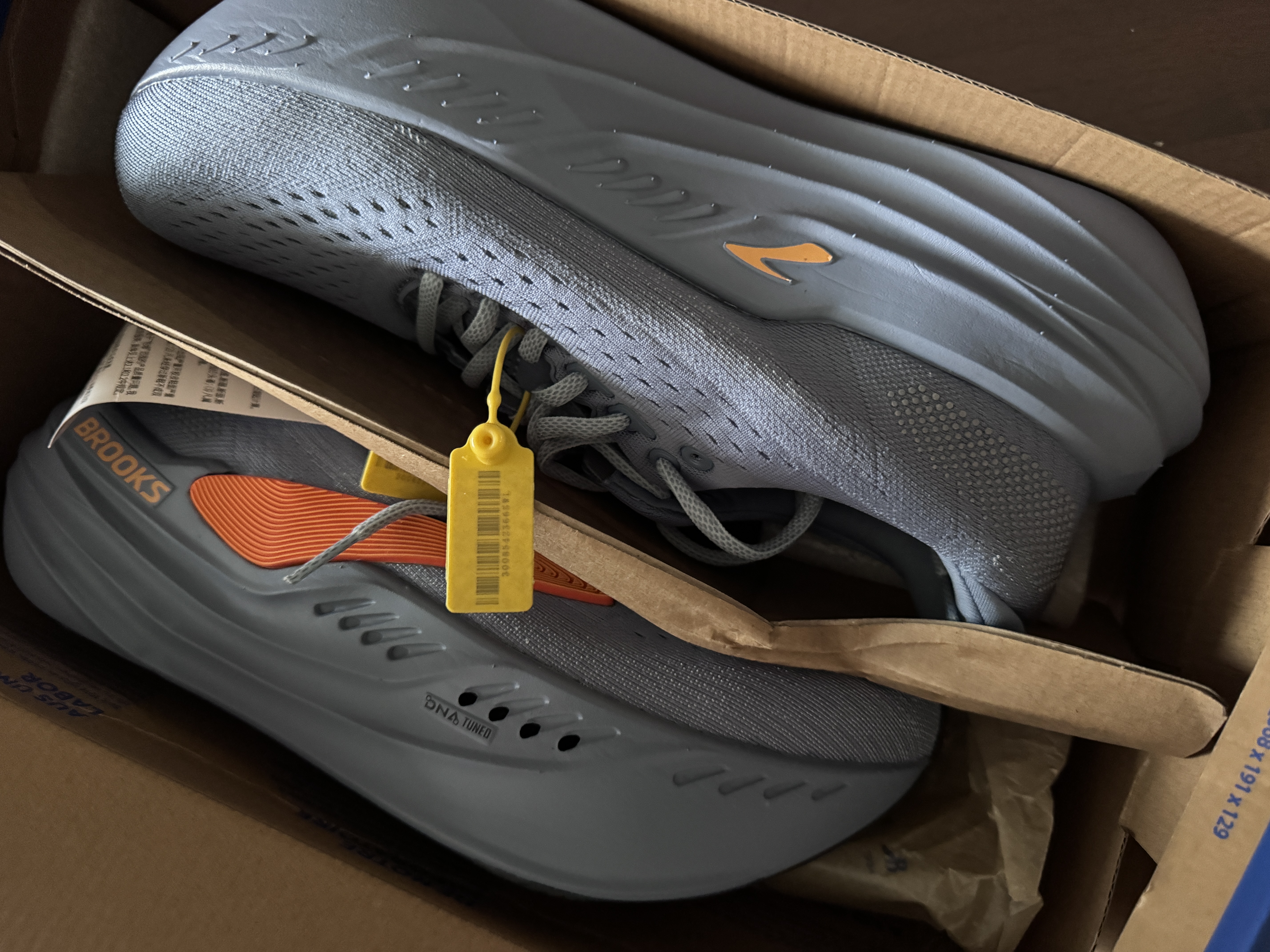 布鲁克斯（BROOKS）男子缓震跑鞋Glycerin max超级甘油 乡村蓝/冬季蓝/桔红 42.5  实拍图