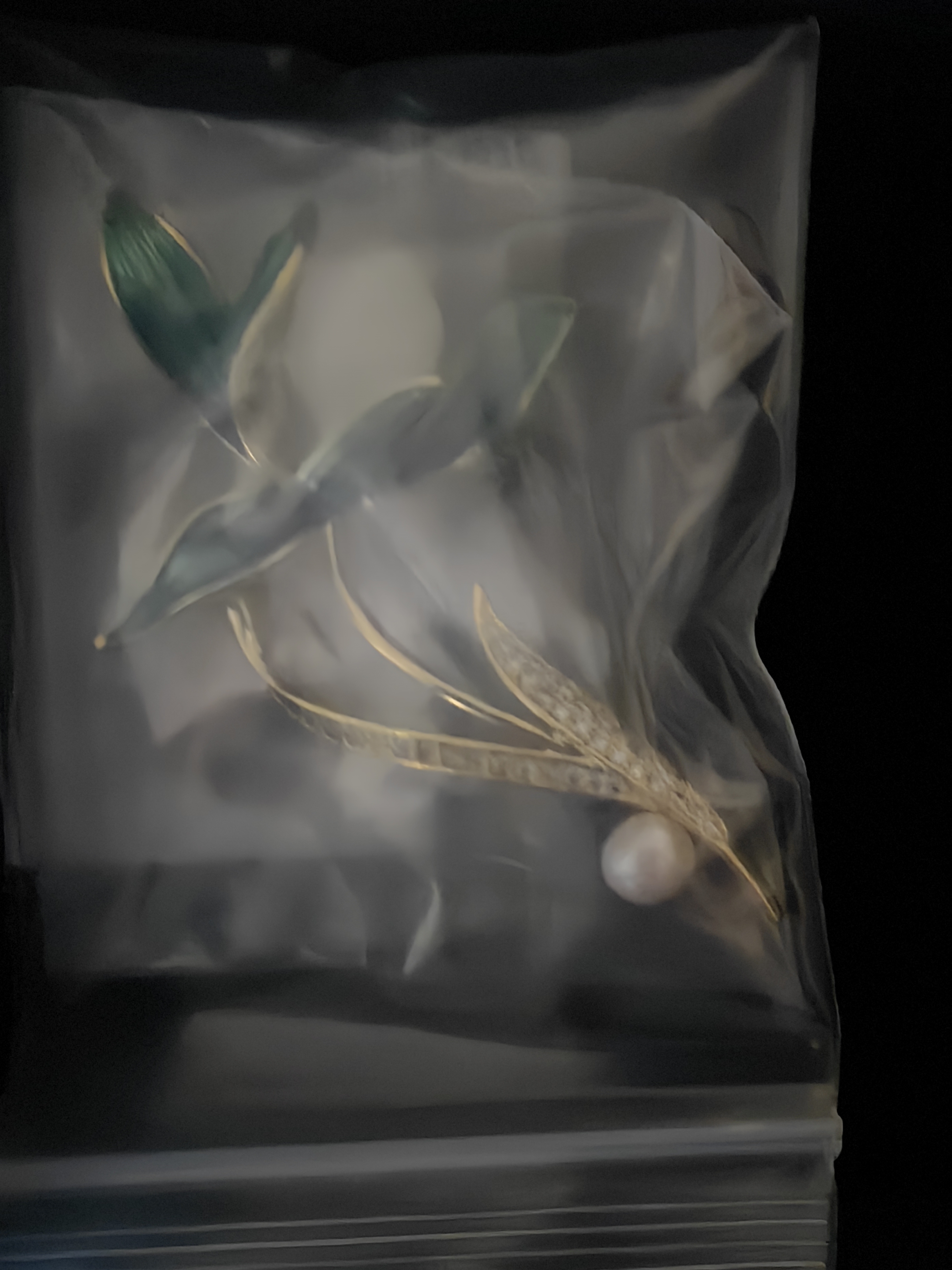 Qlady玉兰花珍珠胸针高档女轻奢大气胸花丝巾扣别针配饰送妈妈生日礼物 实拍图