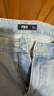 森马（Semir）牛仔裤女夏季凉感抑菌做旧显瘦A字直筒裤2042复古宽松风短裤潮流 实拍图