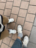 他她（TATA）复古增高厚底板鞋女平底德训鞋  米白/黑/灰（热卖-网面款） 34 实拍图