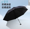 天堂伞 防紫外线晴雨伞三折 雨伞黑胶防晒太阳伞遮阳晴雨伞 午夜蓝 实拍图