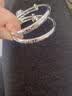 老凰祥999足银新生婴宝宝手镯儿童银镯子满月周岁生日礼物 岁岁平安 手镯约22克一对-附证书-高端礼盒 实拍图