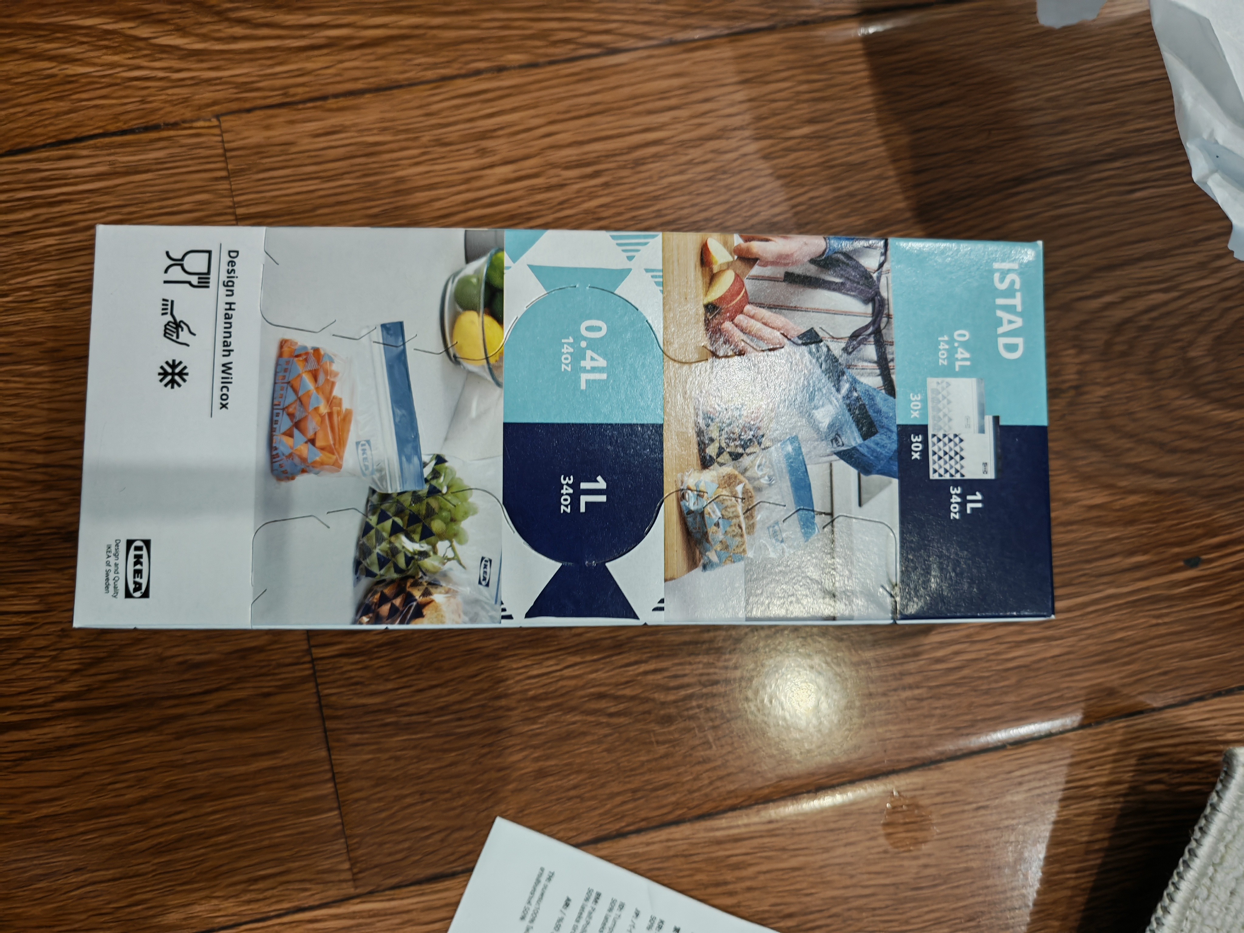 宜家（IKEA）ISTAD艾斯塔密封袋食品袋平口密实保鲜自封袋防漏收纳袋 共50件（中+大）红色/粉红色1盒装 实拍图