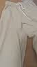 MissWiss白色凉感阔腿裤女夏薄款松弛垂坠休闲裤宽松夏季高腰休闲弯刀裤 奶绿色 S 实拍图