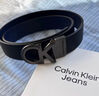 Calvin KleinJeans男真皮商务休闲ck双面字母带头牛皮革腰带皮带 003-太空黑 95cm 实拍图