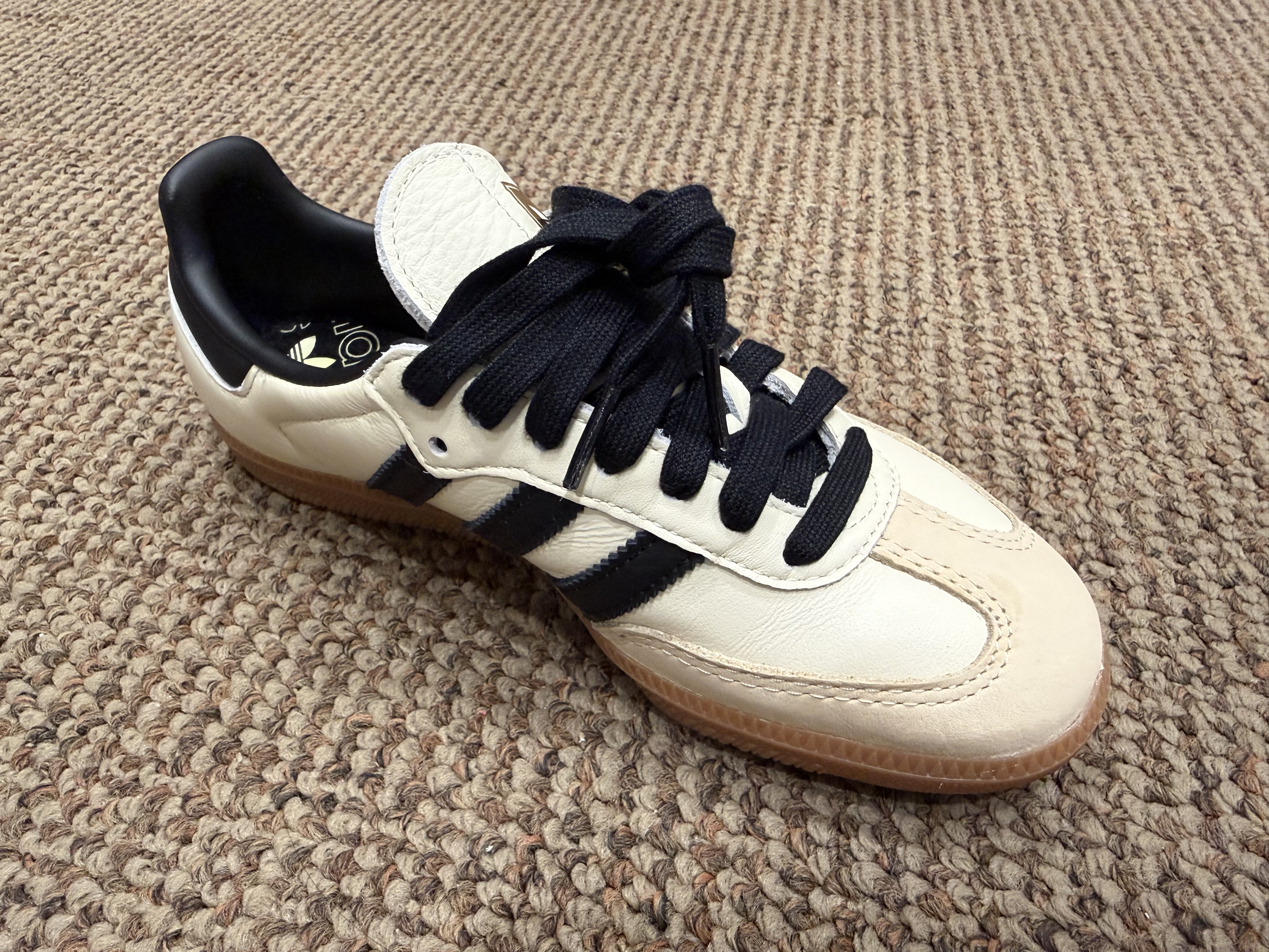 阿迪达斯（adidas）三叶草  SAMBA OG W 女休闲鞋 ID0478 米白/浅卡其 35.5 实拍图