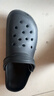 名创优品（MINISO）洞洞鞋男夏季外穿沙滩凉鞋防滑厚底踩屎感包头凉拖鞋黑色44-45 实拍图