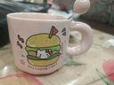 可爱fufu生日蛋糕马克杯带盖勺陶瓷杯送女生高颜值有意义生日礼物 汉堡生日蛋糕杯+勺1个350ml 实拍图