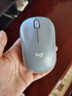 罗技（Logitech）M221 轻音鼠标 无线鼠标 办公鼠标 对称鼠标 带无线微型接收器 雾霭蓝 实拍图