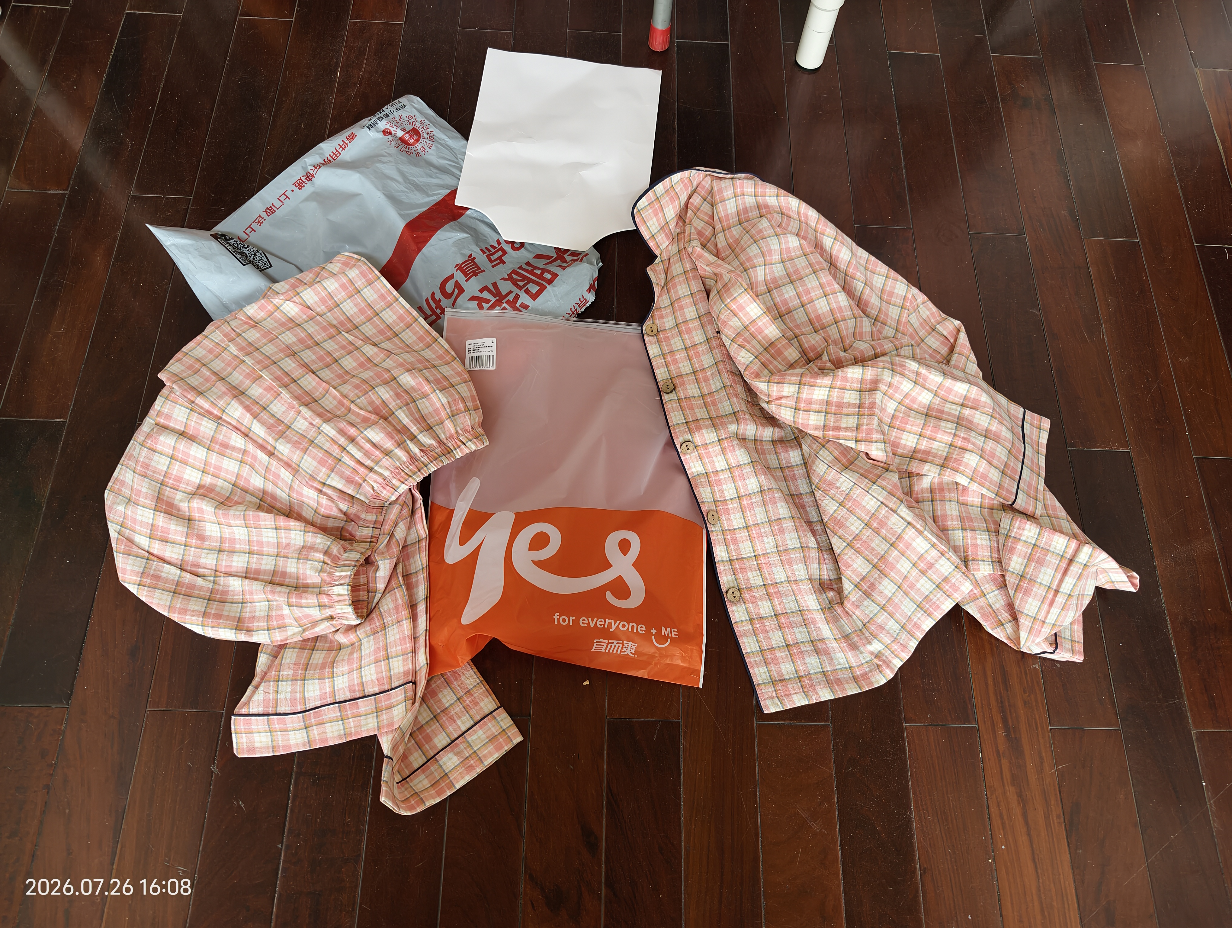 宜而爽【100%纯棉】居家睡衣套装女长袖长裤全棉秋冬透气翻领开衫家居服 实拍图
