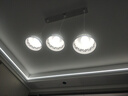 雷士（NVC）雷士照明LED餐吊灯餐厅吧台灯具现代简约铁艺三头吊灯 白色 实拍图