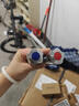 九牧（JOMOO）黄铜加厚角阀三角阀1冷1热套装   02064-1C1-1  实拍图