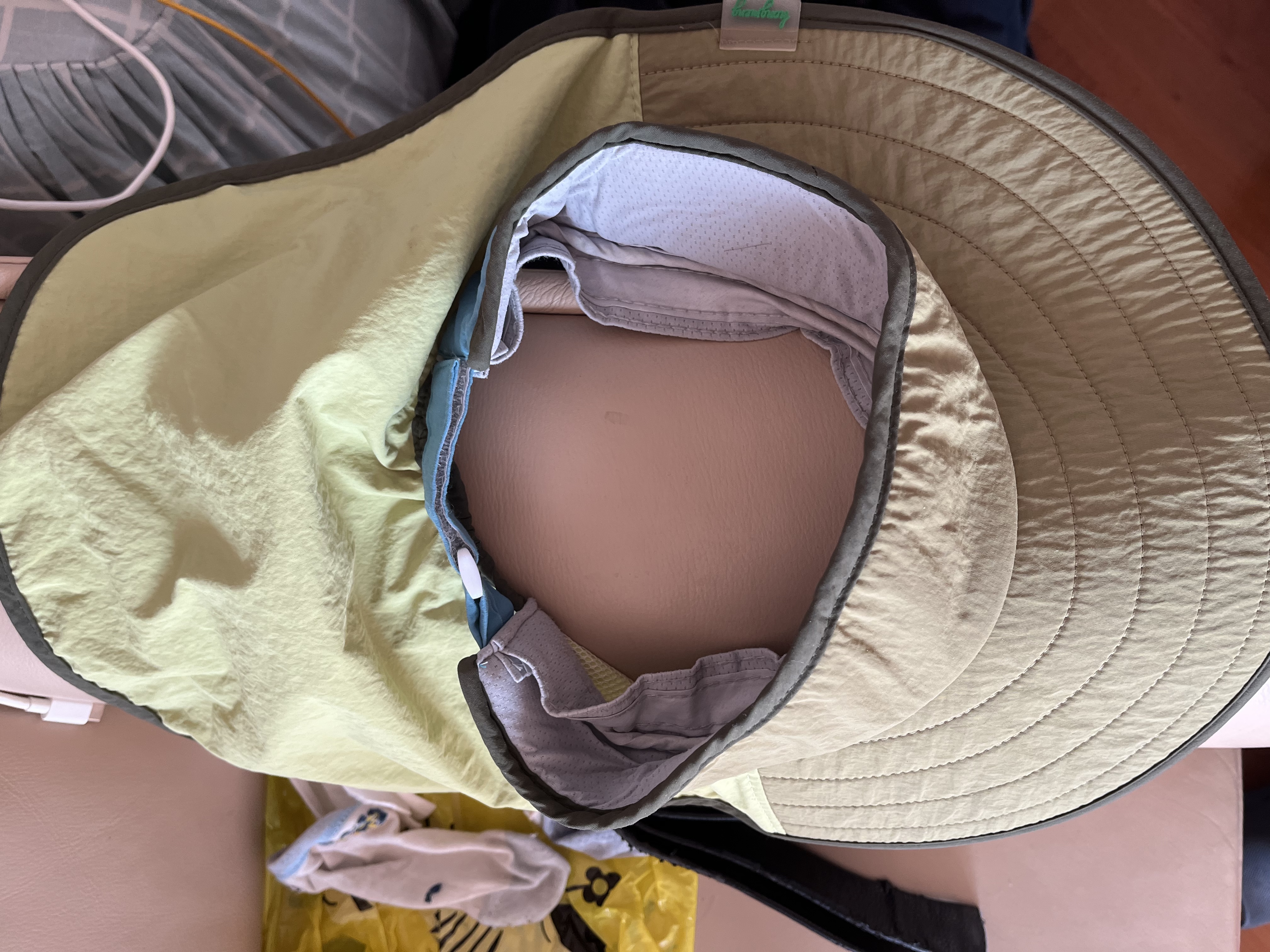 卡尔美（KELME）儿童防晒帽遮阳帽男女童防紫外线宝宝太阳帽大檐海边沙滩3-6-12岁 实拍图