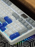 雷柏（Rapoo）V700DIY-98升级款 三模客制化无线机械键盘gasket结构7层填充消音全键热插拔键盘 白灰蓝(弹白轴) 实拍图