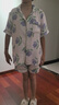 古今（GUJIN）夏季上新100%纯棉睡衣女棉纱家居服可外穿睡裤清新大码套装L 实拍图