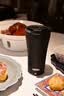 膳魔师（THERMOS）便携电动搅拌杯咖啡杯新款陶瓷涂层车载办公室保温杯高颜值水杯子 膳魔师-曜夜黑【395ml】+灰色杯套 实拍图