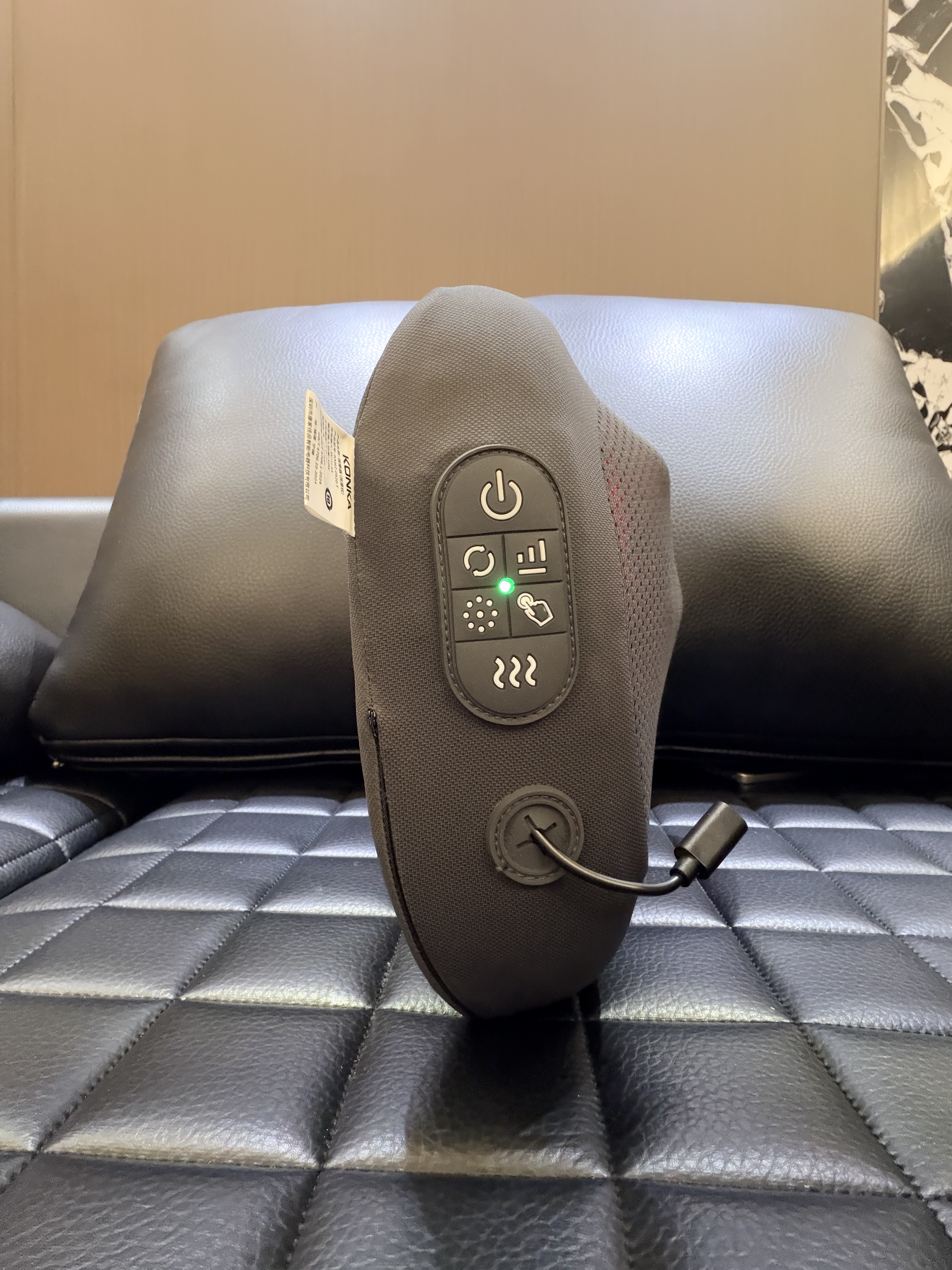 康佳（KONKA）腰部按摩仪器肩颈腰背部腰肌劳损女性颈腰椎护腰靠垫揉捏热敷办公护腰靠实用生日礼物送男女友爸妈 实拍图