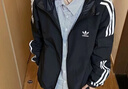 adidas通勤百搭经典休闲运动连帽夹克外套男女春夏阿迪达斯三叶草 黑色   2XL 实拍图